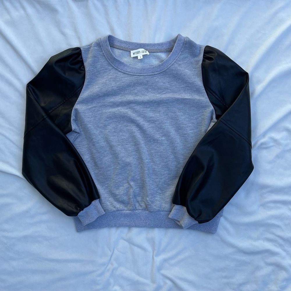 Gray and Black Women's Sweatshirt